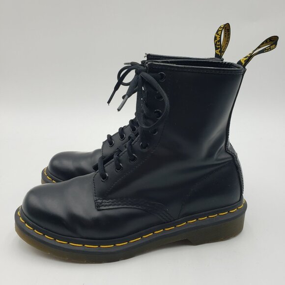 Dr. Martens 1460 Originals Boots 7 Womens Chunky Platform Lace Up Docs Black - Picture 2 of 11